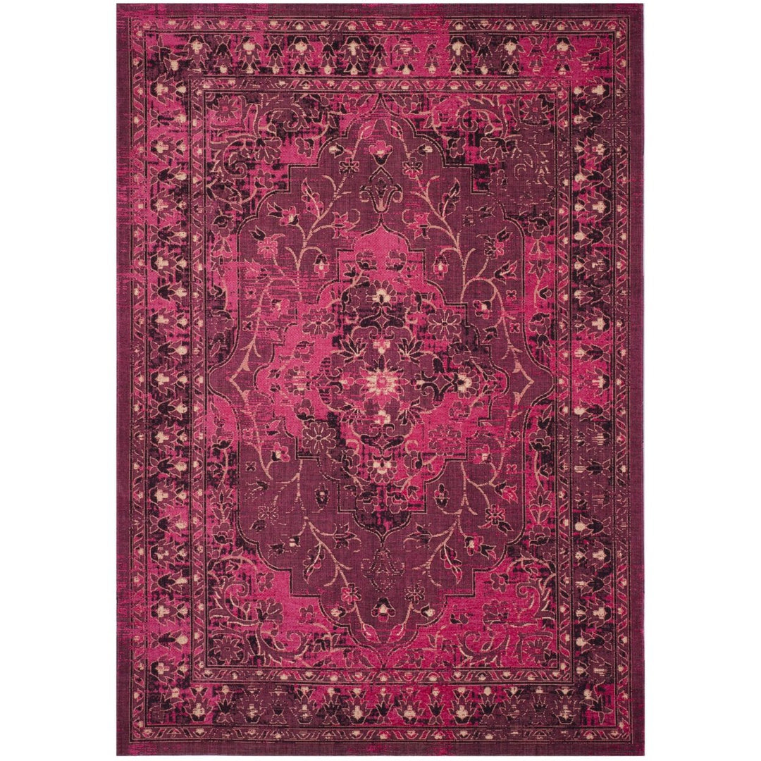 SAFAVIEH Palazzo Collection PAL128-9033 Fuchsia/Black Rug Image 1