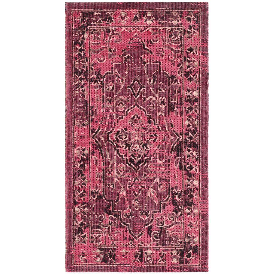 SAFAVIEH Palazzo Collection PAL128-9033 Fuchsia/Black Rug Image 7