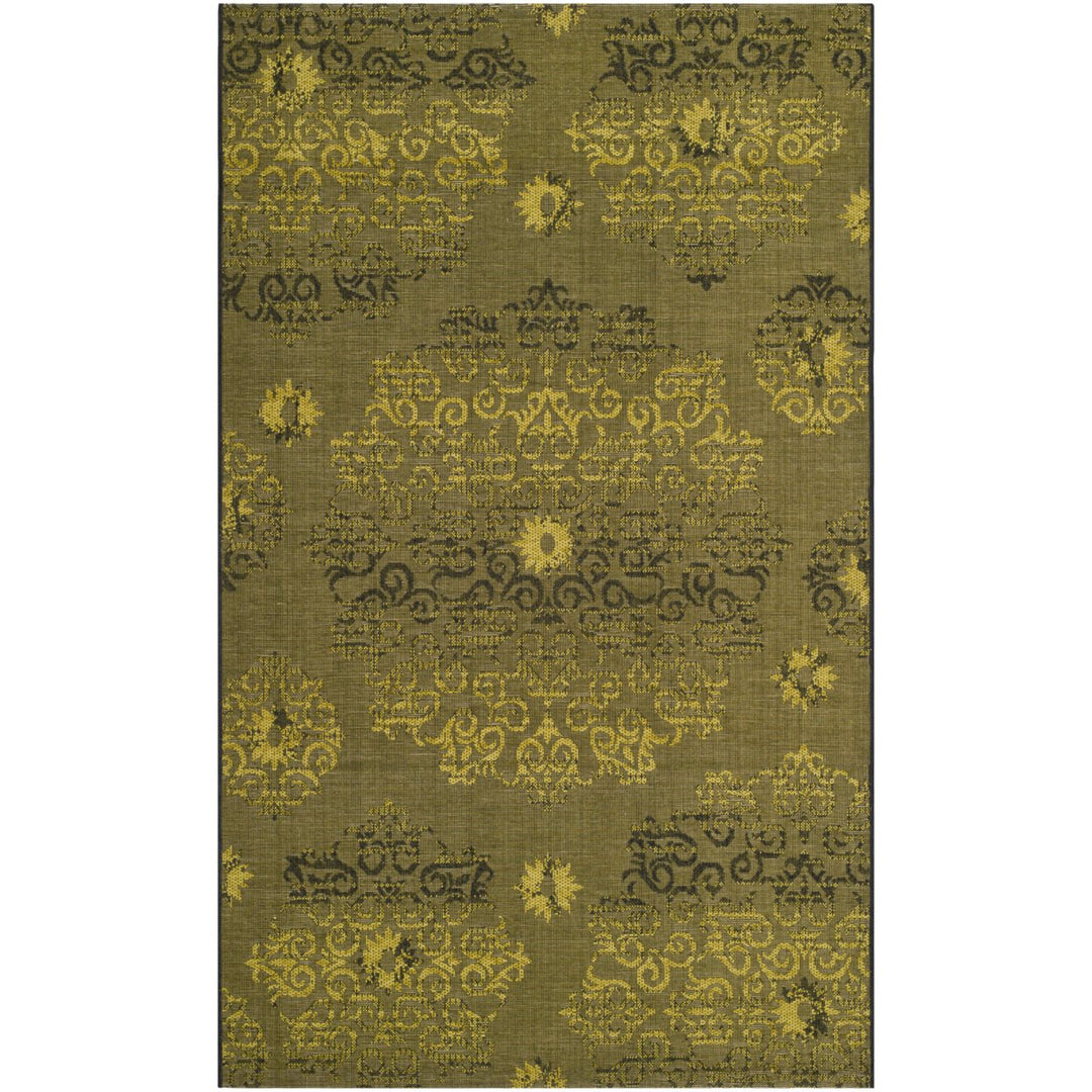 SAFAVIEH Palazzo Collection PAL129-56C10 Black / Green Rug Image 1