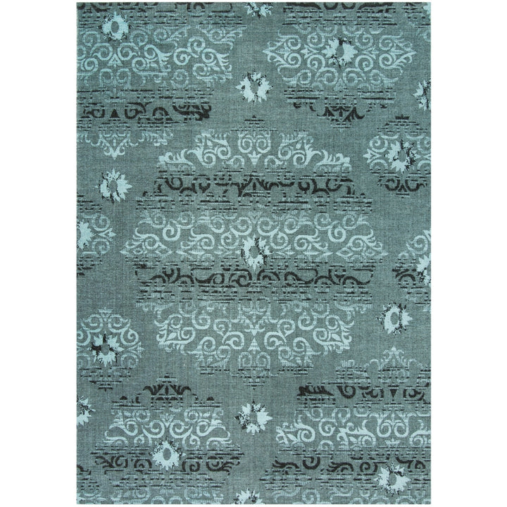 SAFAVIEH Palazzo PAL129-9060 Light Blue / Black Rug Image 1