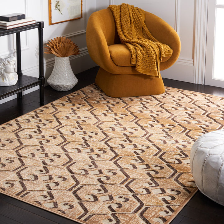 SAFAVIEH Paradise Collection PAR164-604 Taupe / Multi Rug Image 1