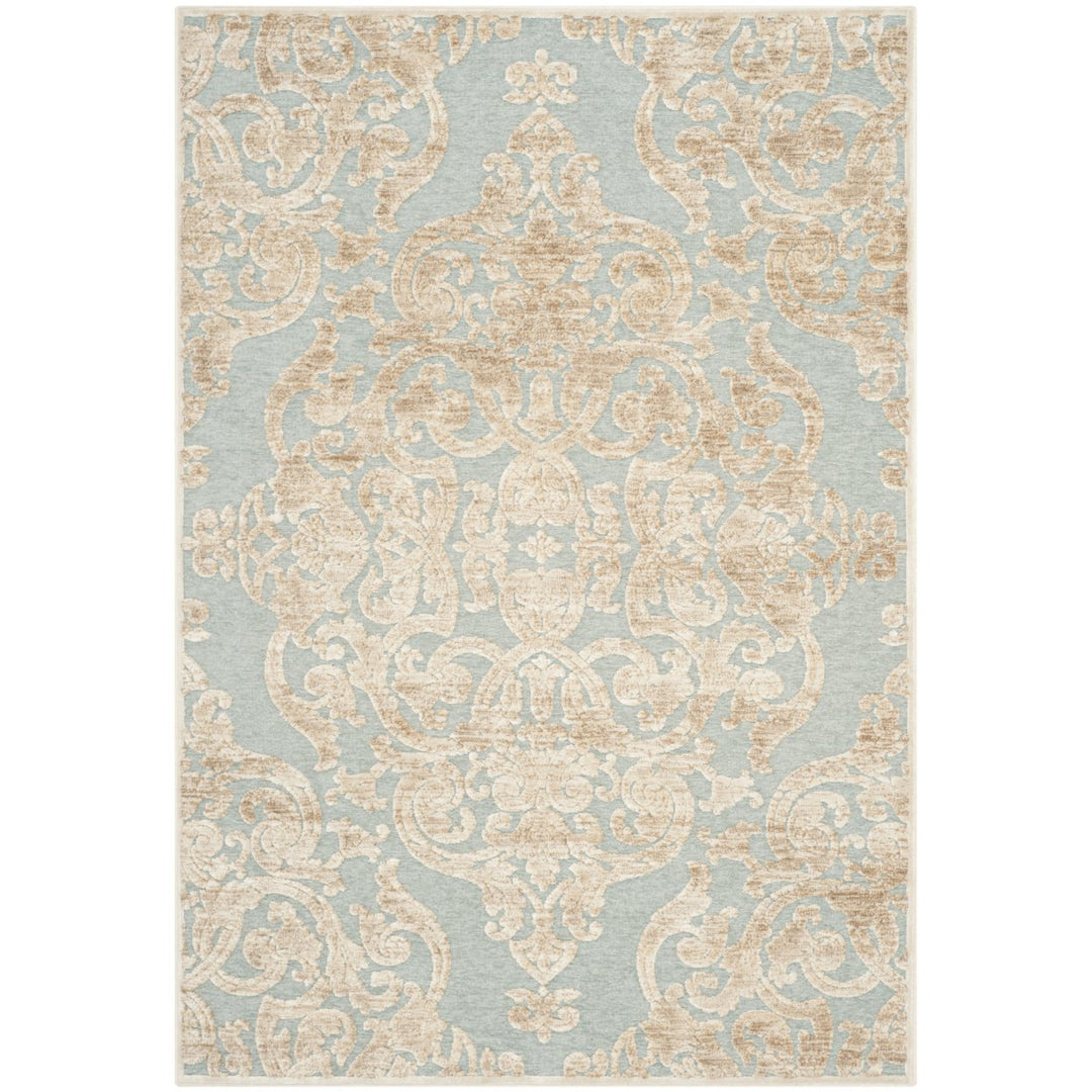 SAFAVIEH Paradise Collection PAR348-3470 Stone / Aqua Rug Image 1