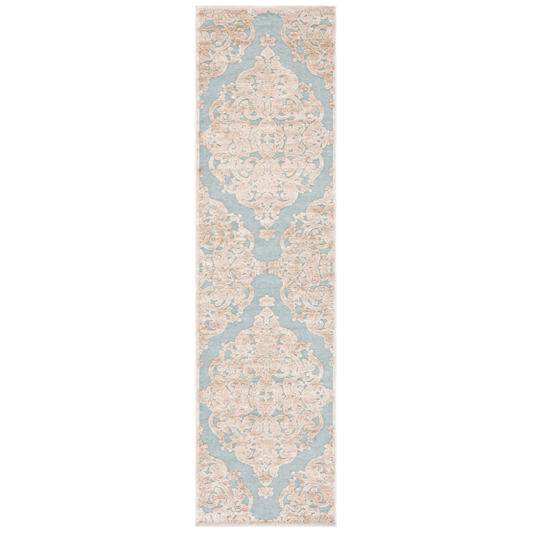 SAFAVIEH Paradise Collection PAR348-3470 Stone / Aqua Rug Image 3