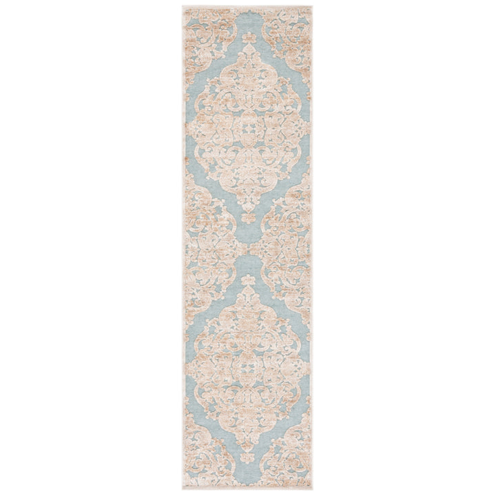 SAFAVIEH Paradise Collection PAR348-3470 Stone / Aqua Rug Image 3