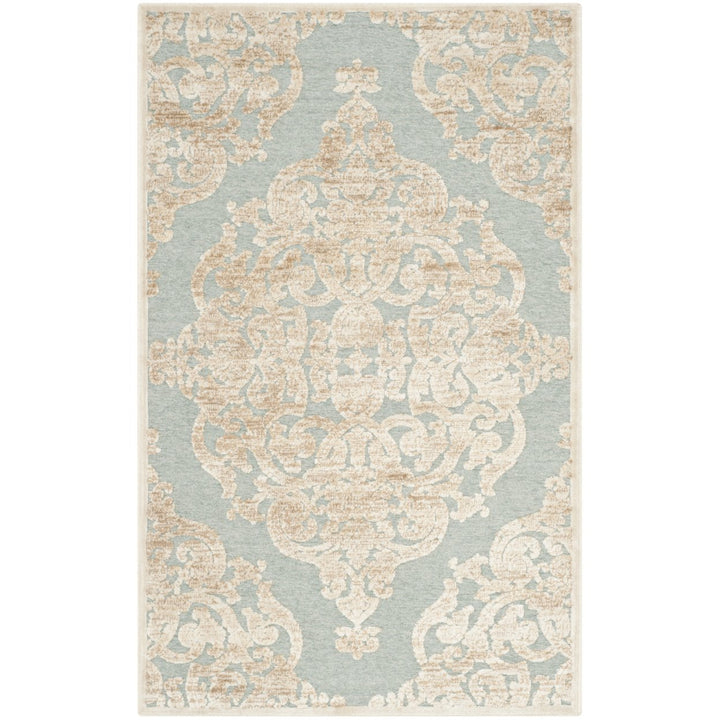 SAFAVIEH Paradise Collection PAR348-3470 Stone / Aqua Rug Image 7