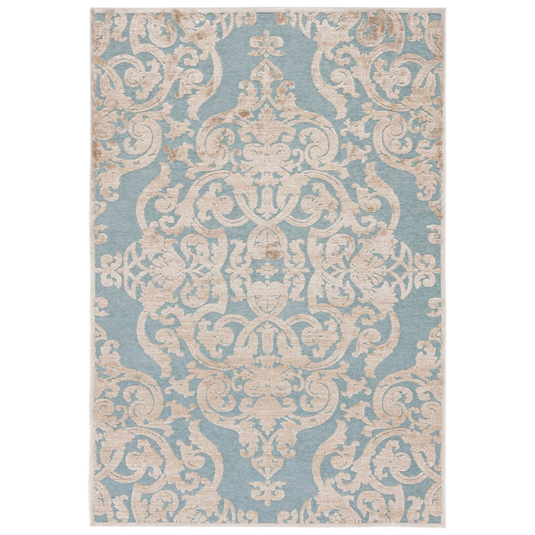 SAFAVIEH Paradise Collection PAR348-3470 Stone / Aqua Rug Image 1