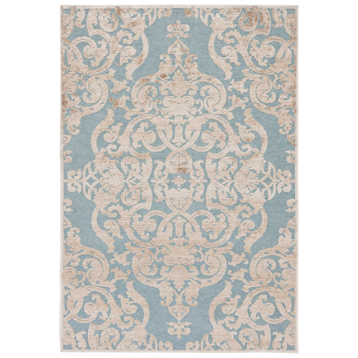 SAFAVIEH Paradise Collection PAR348-3470 Stone / Aqua Rug Image 1