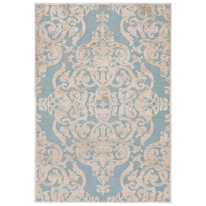 SAFAVIEH Paradise Collection PAR348-3470 Stone / Aqua Rug Image 8