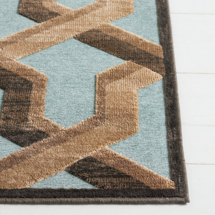 SAFAVIEH Paradise PAR354-3370 Soft Anthracite / Aqua Rug Image 4