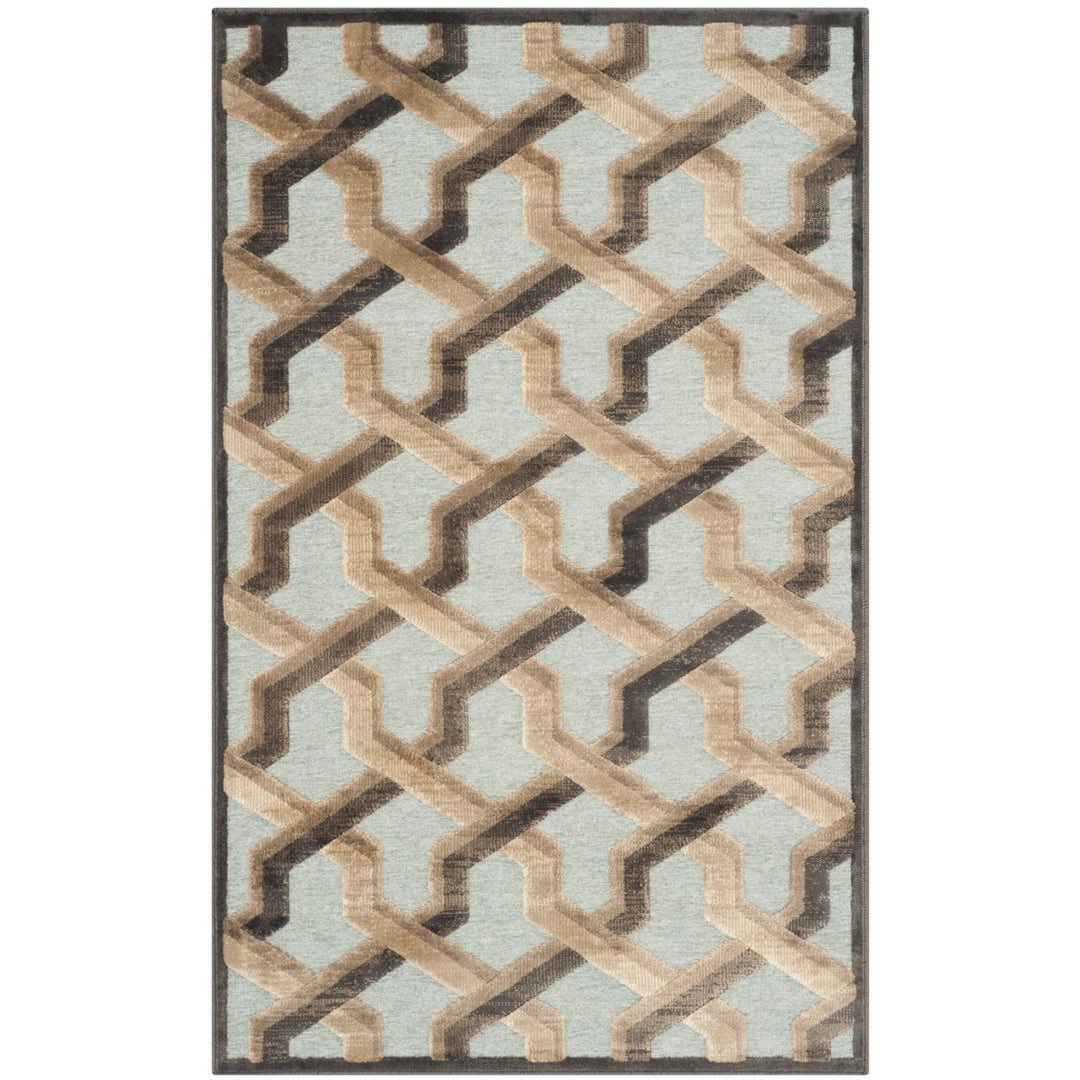 SAFAVIEH Paradise PAR354-3370 Soft Anthracite / Aqua Rug Image 1