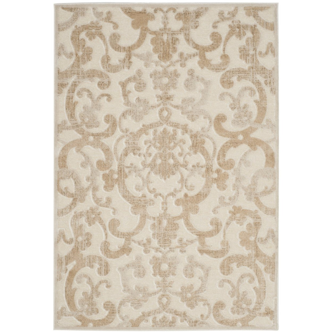 SAFAVIEH Paradise Collection PAR357-3440 Stone / Cream Rug Image 1