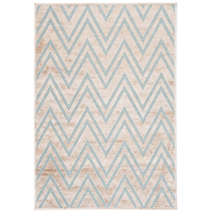 SAFAVIEH Paradise Collection PAR356-3470 Stone / Aqua Rug Image 1