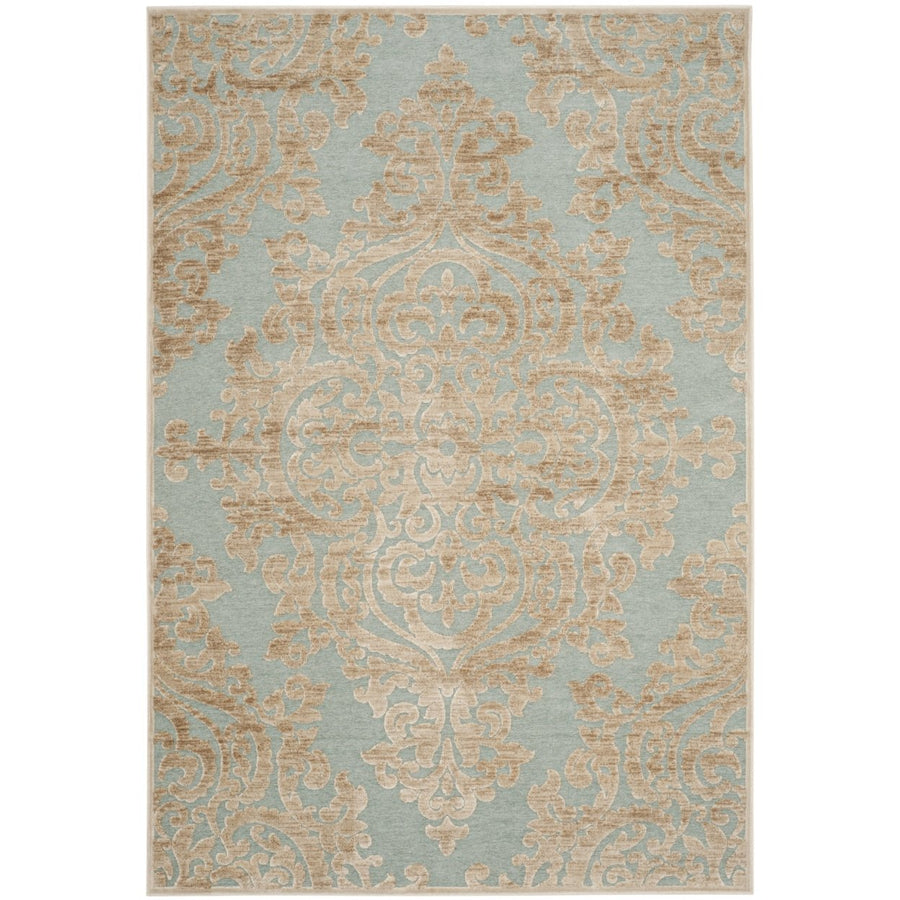 SAFAVIEH Paradise Collection PAR390-3470 Stone / Aqua Rug Image 1