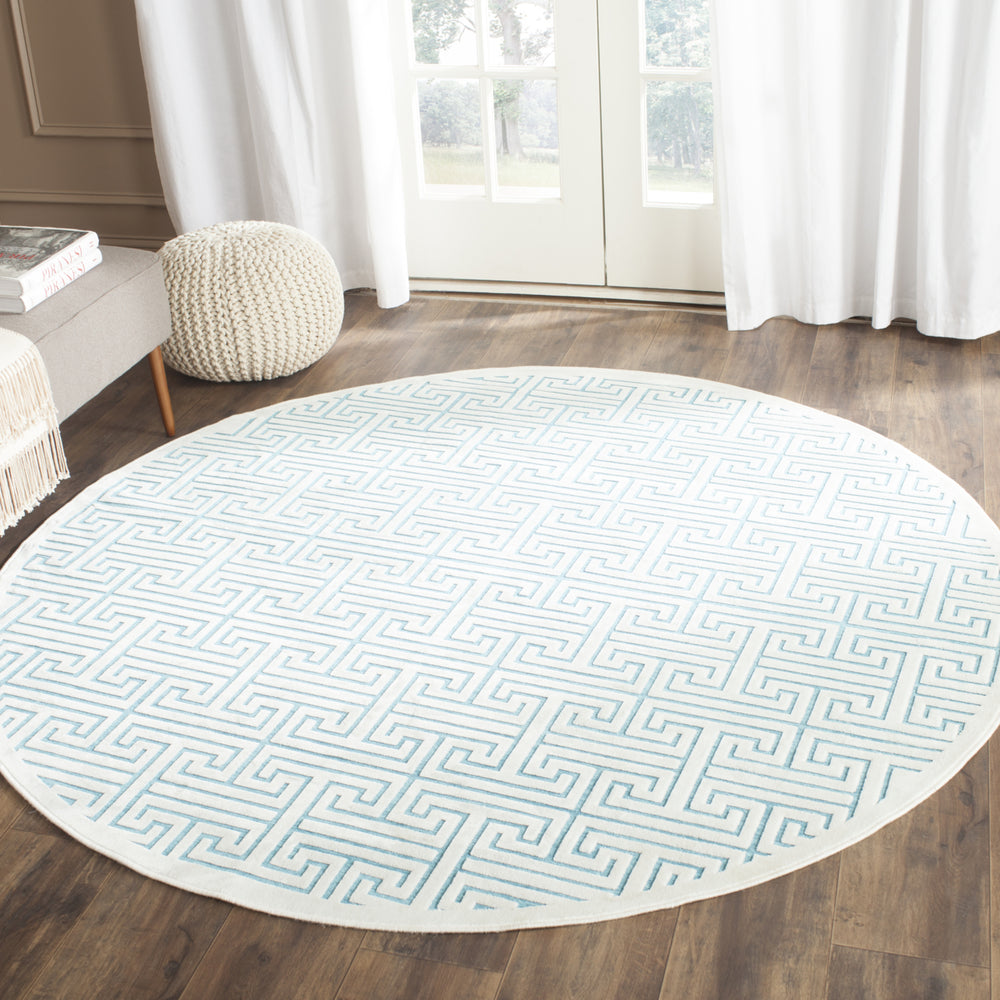 SAFAVIEH Paradise Collection PAR641A Ivory / Turquoise Rug Image 2