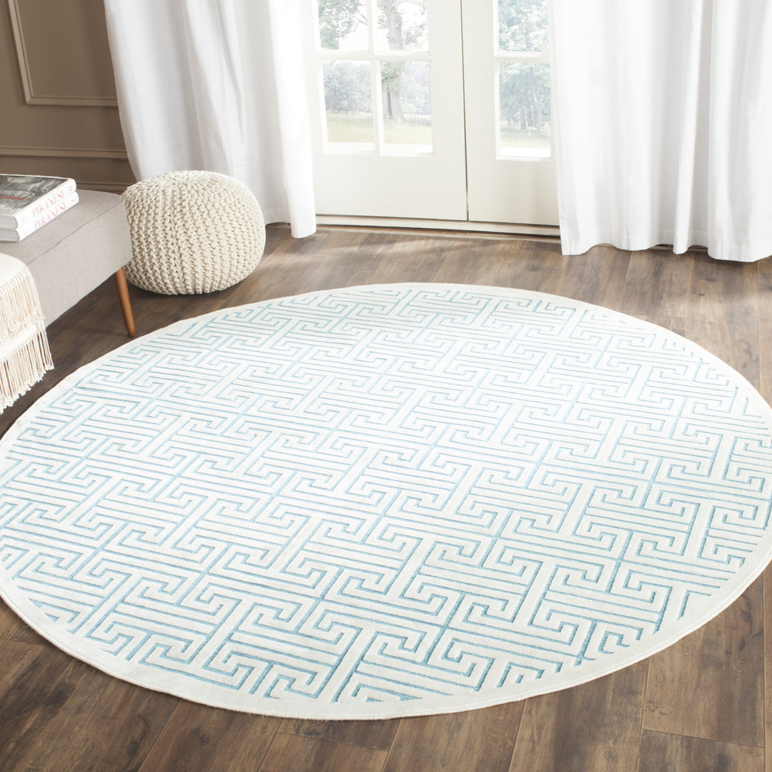 SAFAVIEH Paradise Collection PAR641A Ivory / Turquoise Rug Image 2