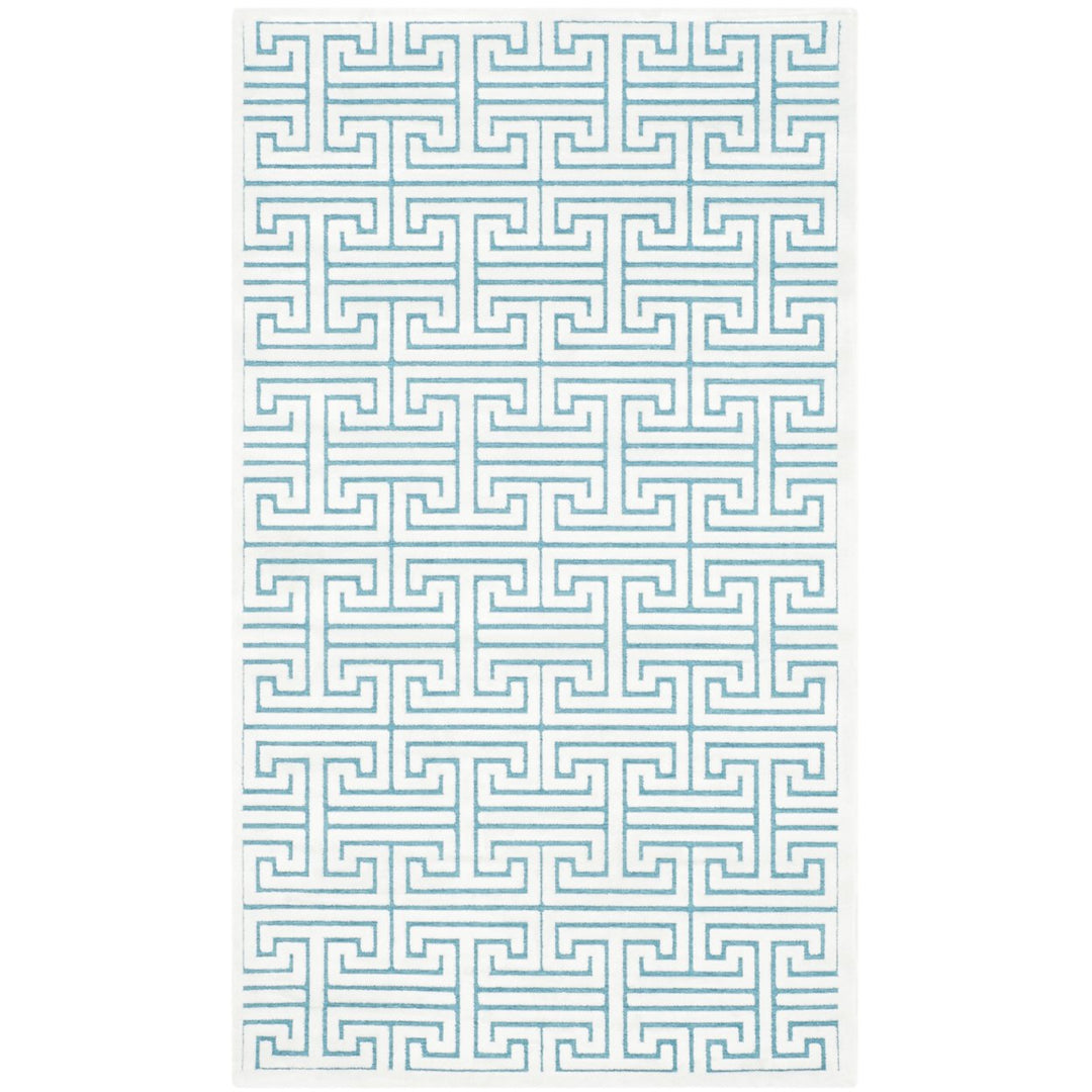 SAFAVIEH Paradise Collection PAR641A Ivory / Turquoise Rug Image 8