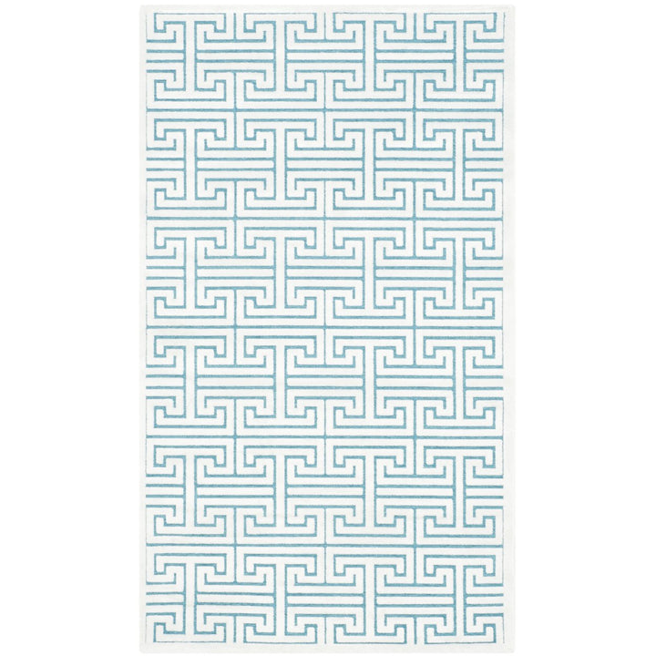 SAFAVIEH Paradise Collection PAR641A Ivory / Turquoise Rug Image 8