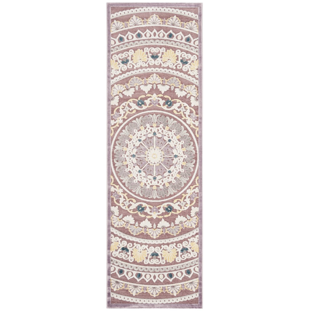 SAFAVIEH Paradise Collection PAR644K Purple / Cream Rug Image 5