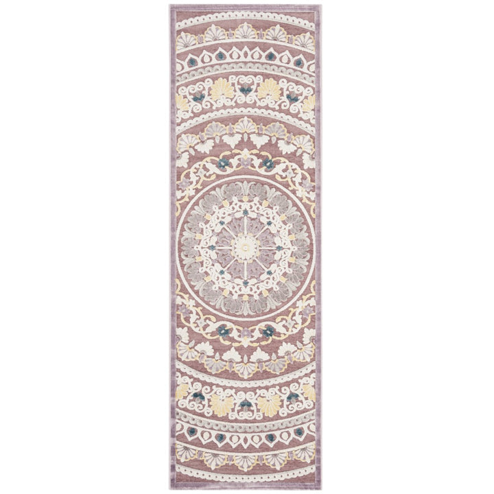 SAFAVIEH Paradise Collection PAR644K Purple / Cream Rug Image 5