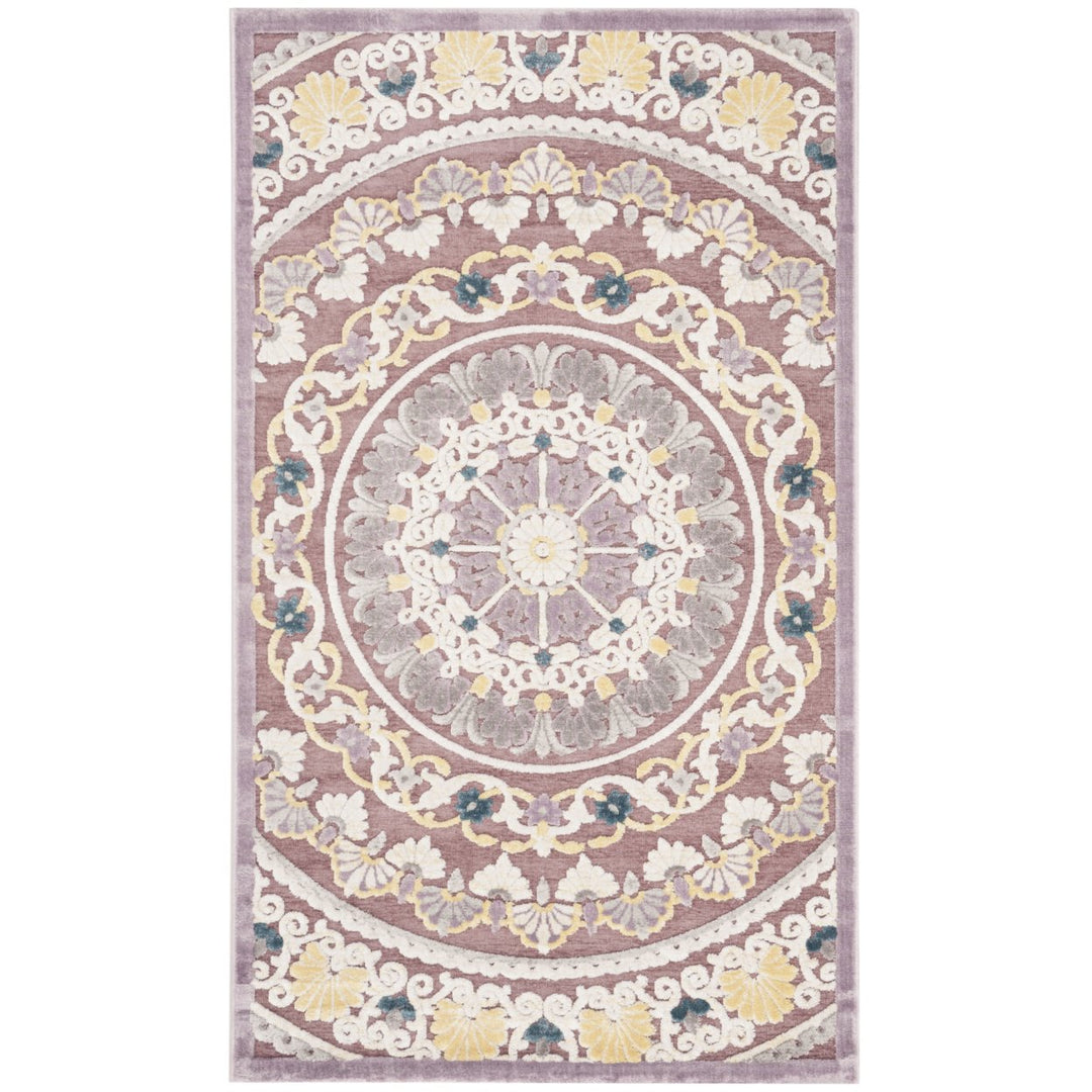 SAFAVIEH Paradise Collection PAR644K Purple / Cream Rug Image 7