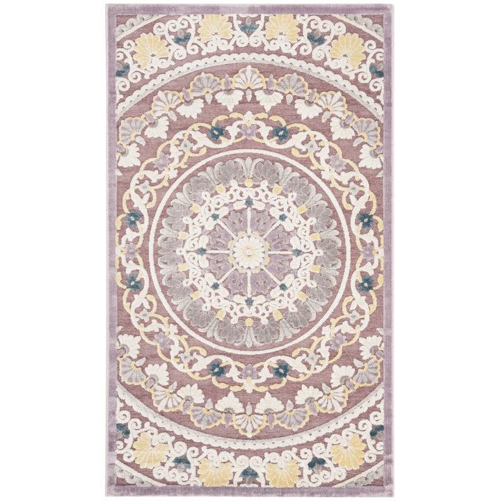 SAFAVIEH Paradise Collection PAR644K Purple / Cream Rug Image 7