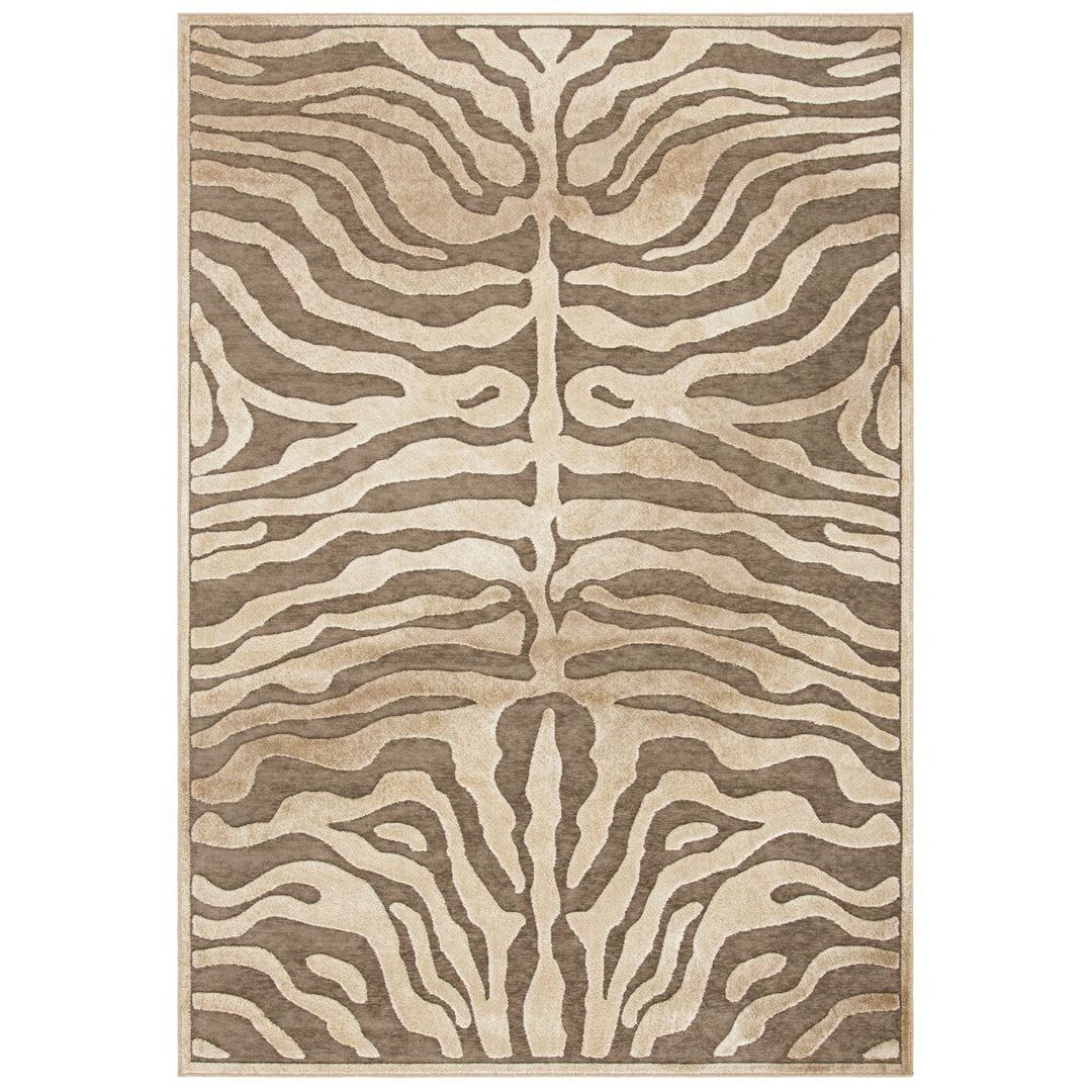 SAFAVIEH Paradise Collection PAR83-603 Brown / Creme Rug Image 1