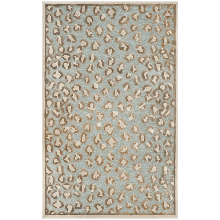 SAFAVIEH Paradise Collection PAR84-3470 Stone / Aqua Rug Image 7