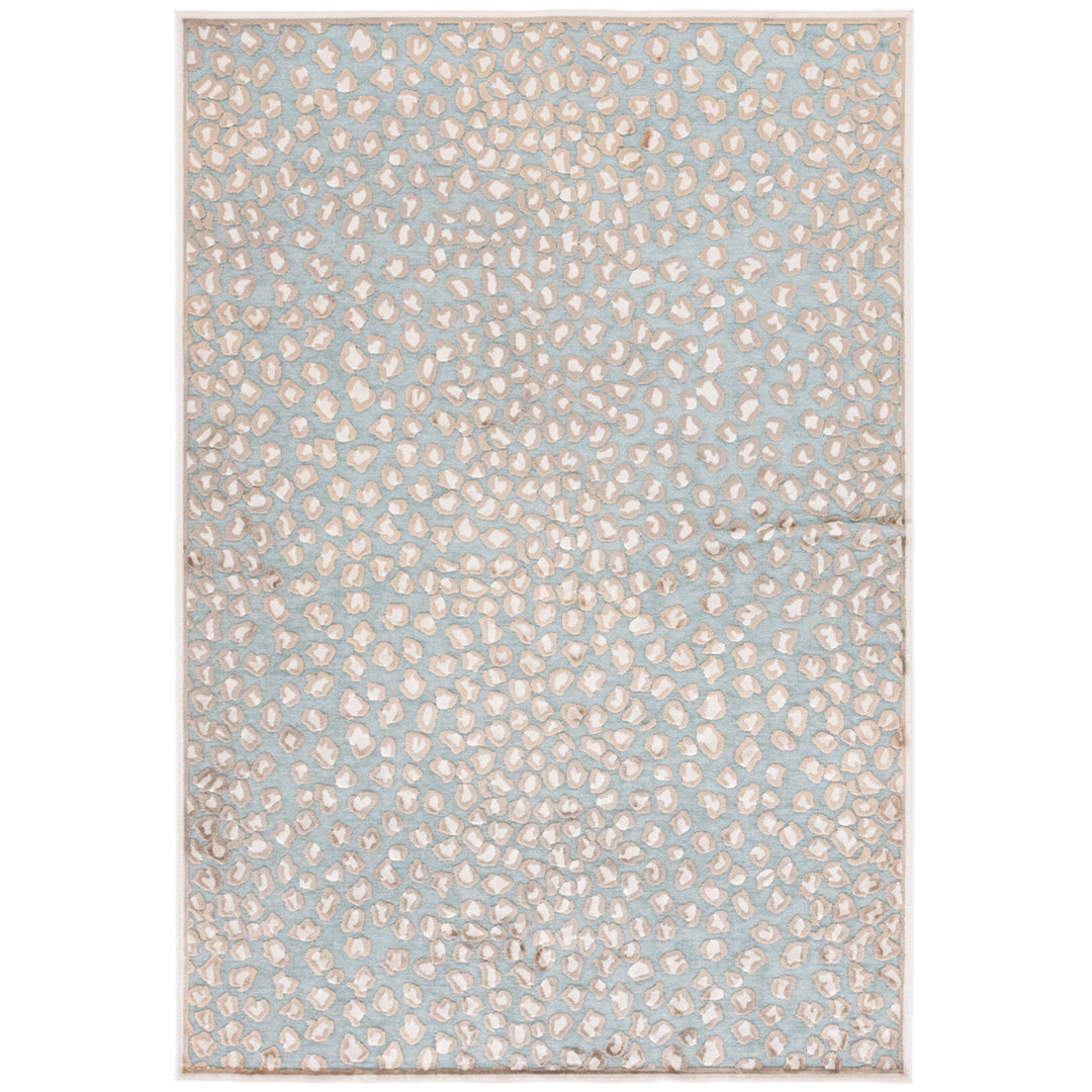 SAFAVIEH Paradise Collection PAR84-3470 Stone / Aqua Rug Image 8