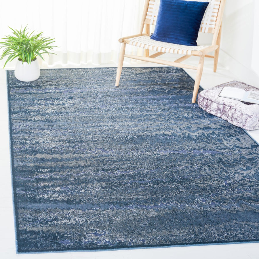 SAFAVIEH Paradise Collection PAR885-7330 Blue / Black Rug Image 1