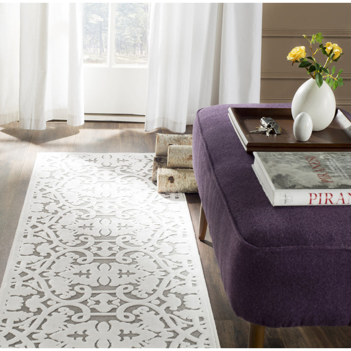 SAFAVIEH Paradise Collection PARB636C Ivory/Dark Grey Rug Image 3