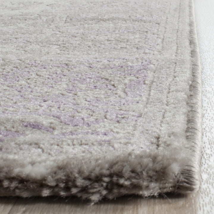 SAFAVIEH Passion Collection PAS402G Grey / Lavender Rug Image 4