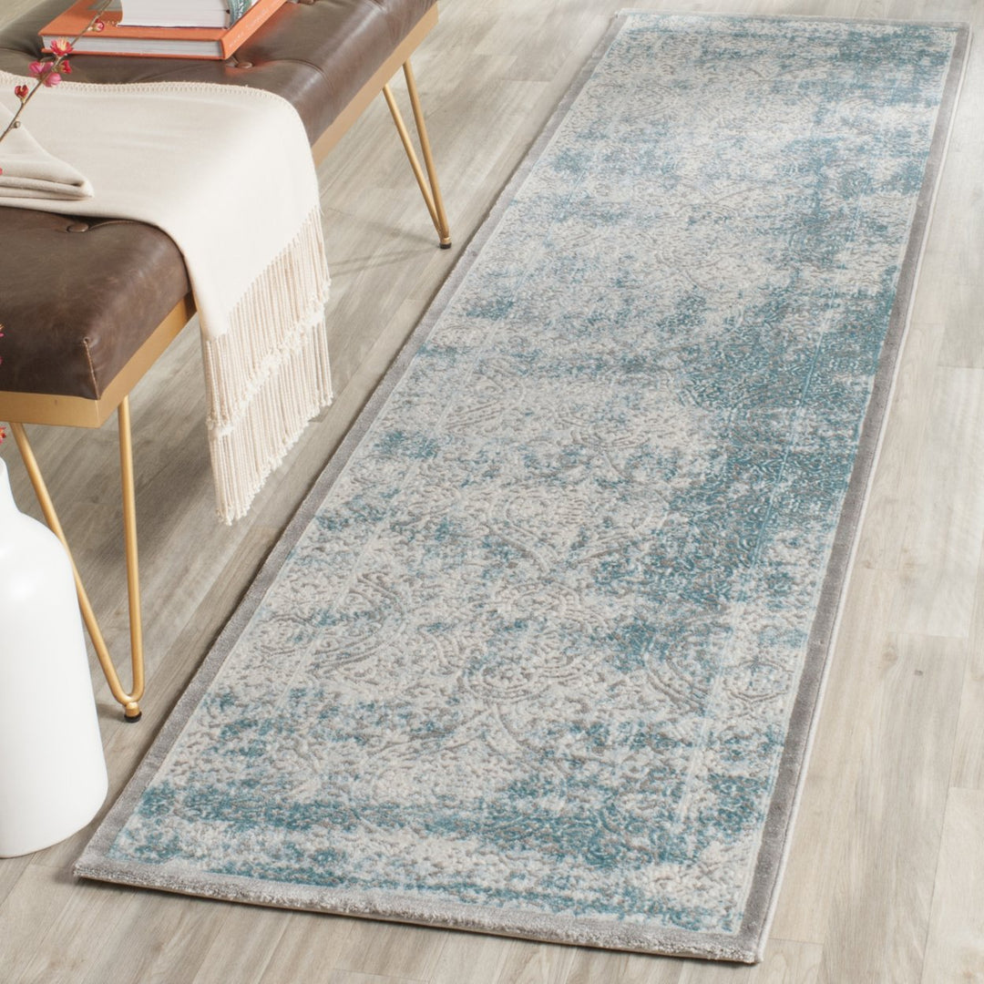 SAFAVIEH Passion Collection PAS401B Turquoise / Ivory Rug Image 3