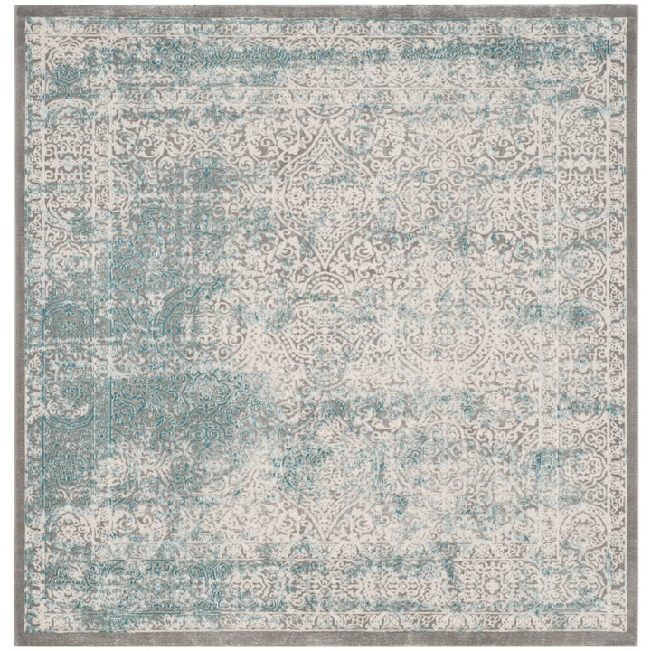 SAFAVIEH Passion Collection PAS401B Turquoise / Ivory Rug Image 6