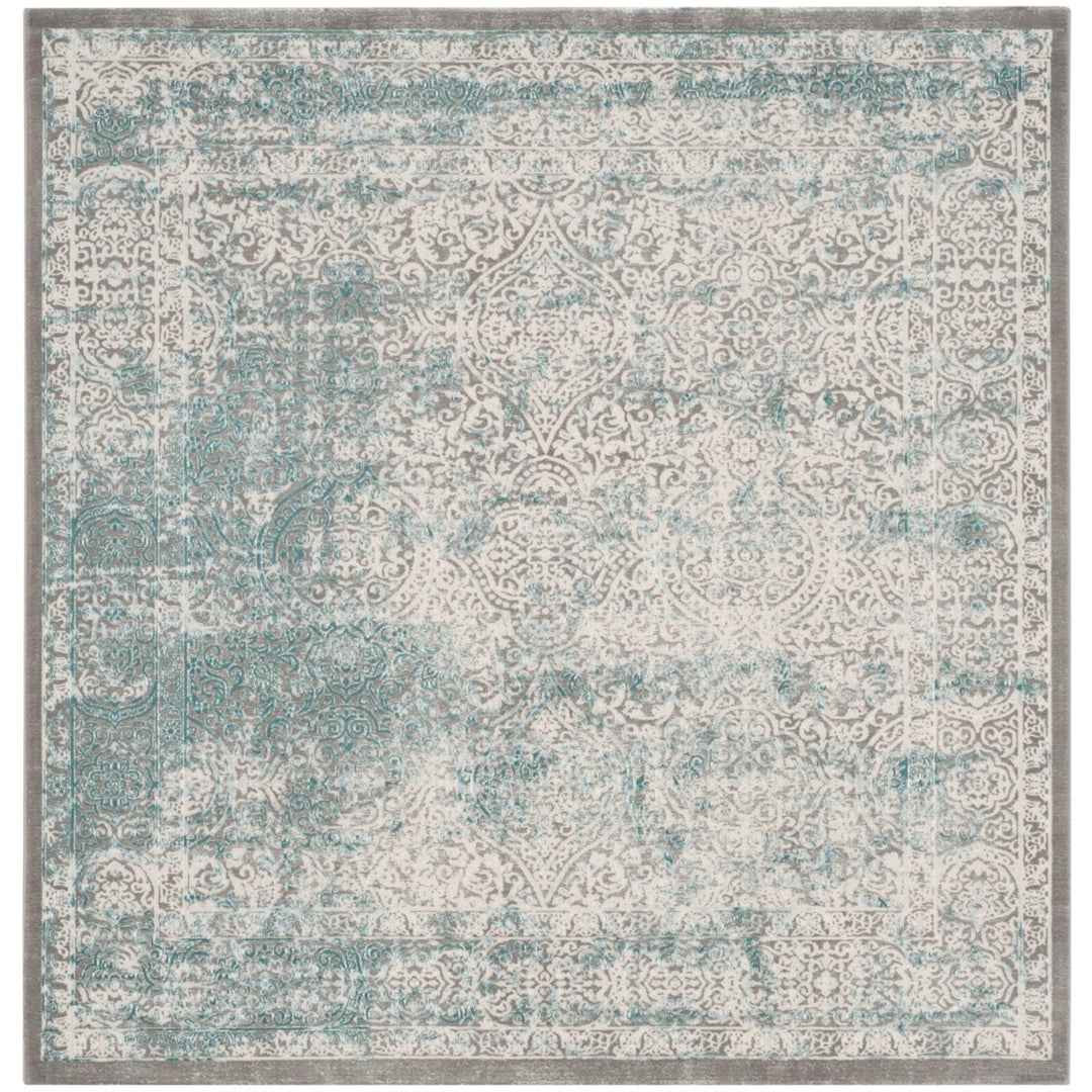 SAFAVIEH Passion Collection PAS401B Turquoise / Ivory Rug Image 1