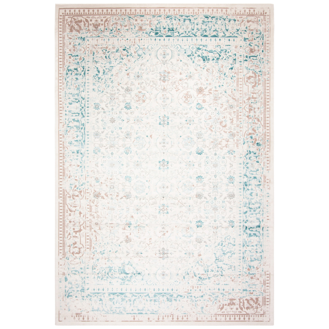 SAFAVIEH Passion Collection PAS405B Turquoise / Ivory Rug Image 1