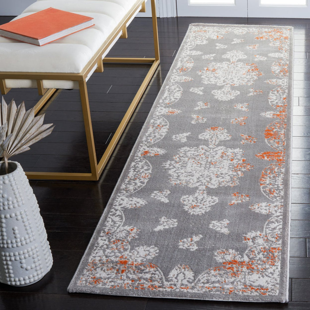 SAFAVIEH Passion Collection PAS406F Grey / Ivory Rug Image 2