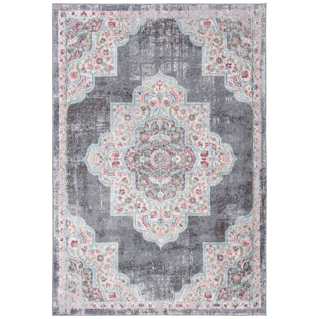 SAFAVIEH Phoenix Collection PHX277F Grey / Ivory Rug Image 1