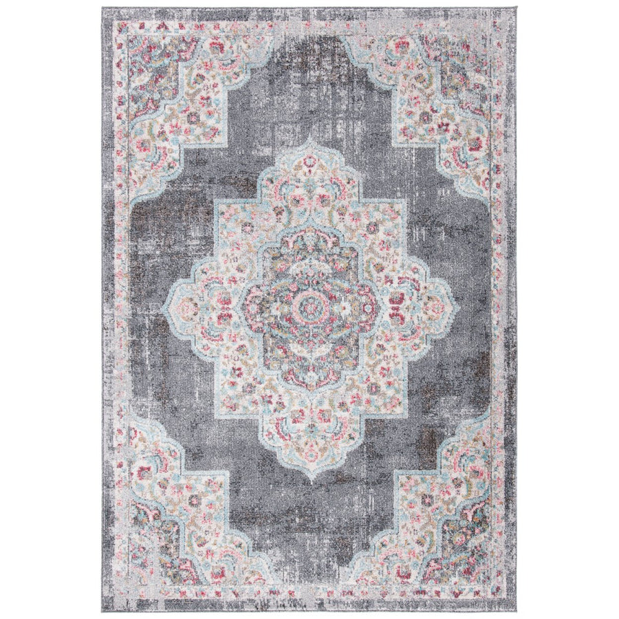 SAFAVIEH Phoenix Collection PHX277F Grey / Ivory Rug Image 1