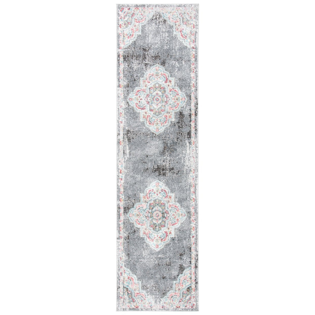 SAFAVIEH Phoenix Collection PHX277F Grey / Ivory Rug Image 1