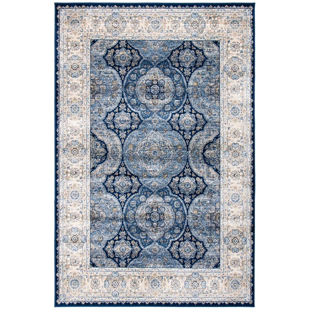 SAFAVIEH Persian Garden PGV611B Navy / Ivory Rug Image 7