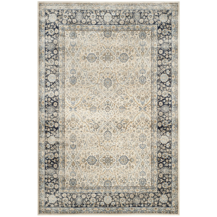 SAFAVIEH Persian Garden PGV606D Ivory / Navy Rug Image 1