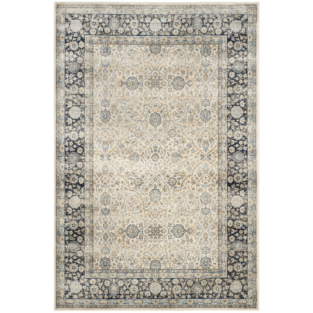 SAFAVIEH Persian Garden PGV606D Ivory / Navy Rug Image 2