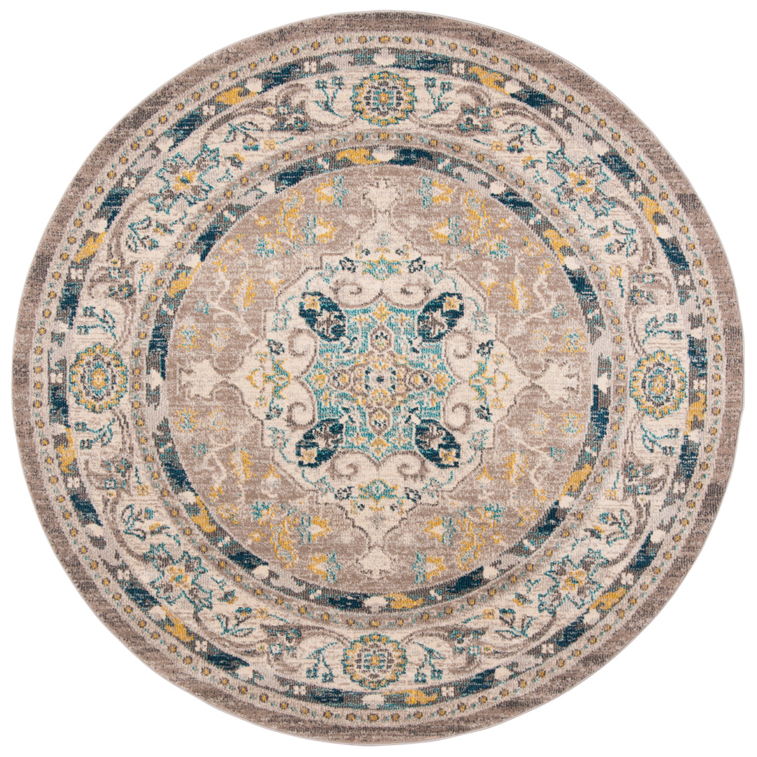 SAFAVIEH Phoenix Collection PHX154F Ivory / Grey Rug Image 4