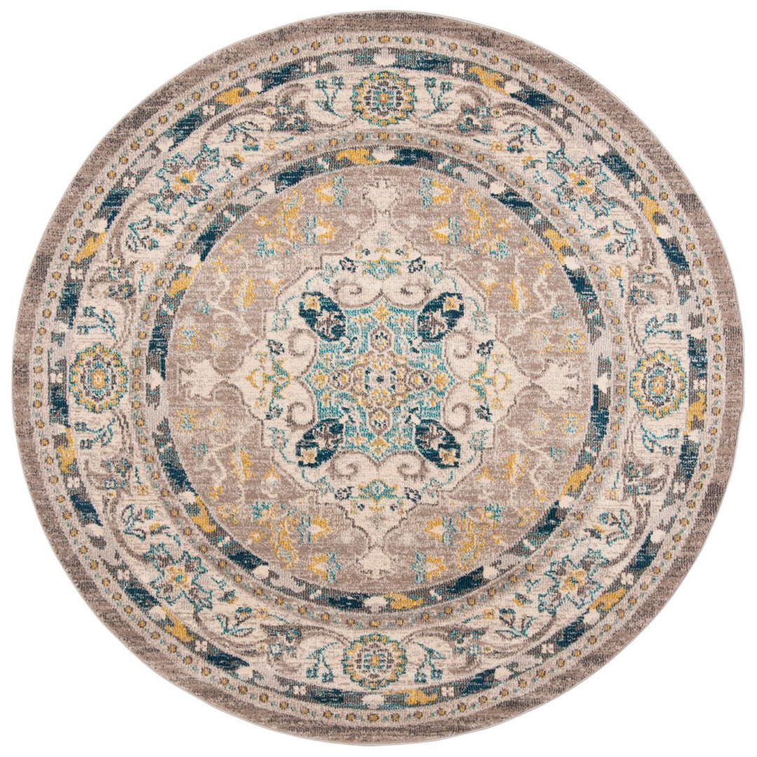 SAFAVIEH Phoenix Collection PHX154F Ivory / Grey Rug Image 1