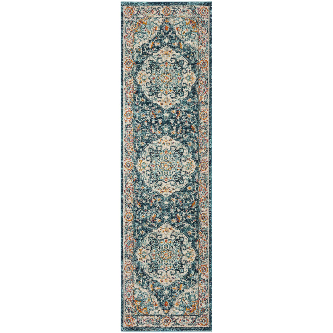 SAFAVIEH Phoenix Collection PHX154M Ivory / Blue Rug Image 5