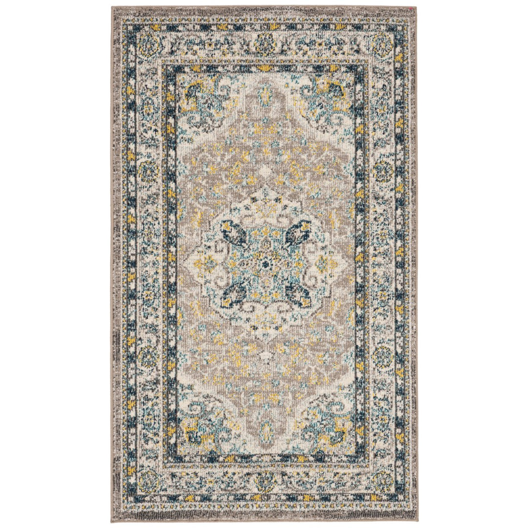 SAFAVIEH Phoenix Collection PHX154F Ivory / Grey Rug Image 1