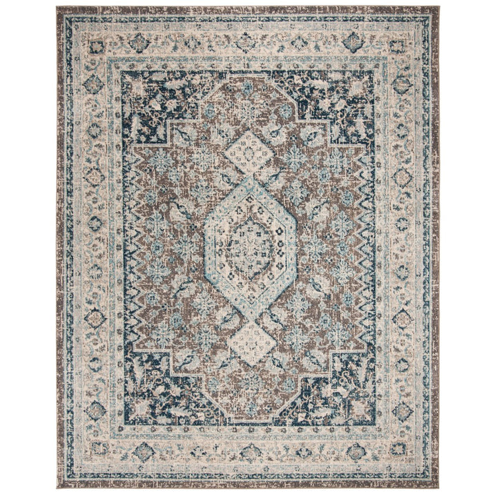 SAFAVIEH Phoenix Collection PHX155F Grey / Blue Rug Image 1