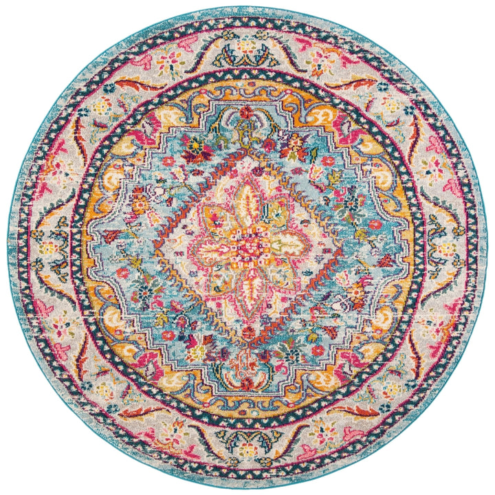 SAFAVIEH Phoenix Collection PHX153K Turquoise / Beige Rug Image 4