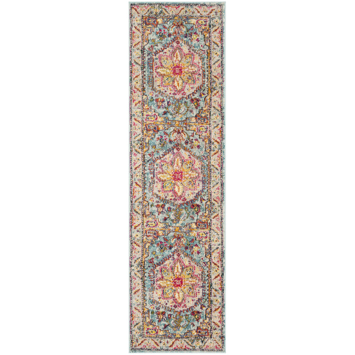 SAFAVIEH Phoenix Collection PHX153K Turquoise / Beige Rug Image 5