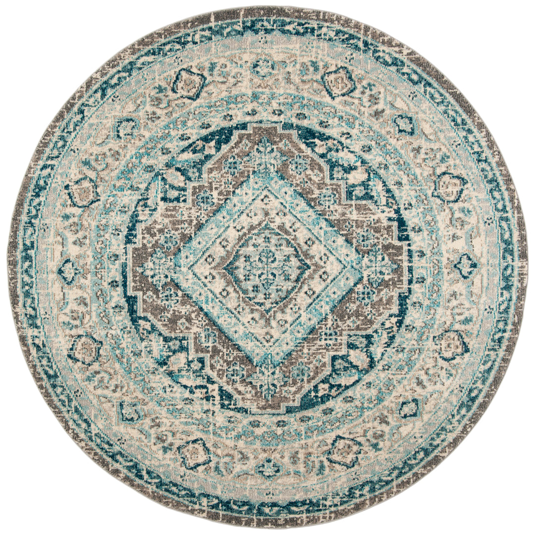 SAFAVIEH Phoenix Collection PHX155F Grey / Blue Rug Image 4